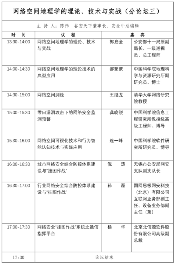 理论引领，技术突破，网络空间地理学的理论、技术与实战论坛